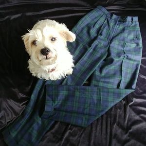 Talbots pleated tweed pants